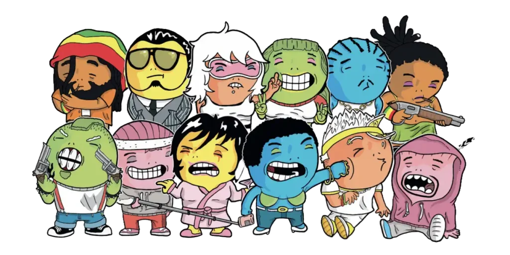 image of all mad party games characters