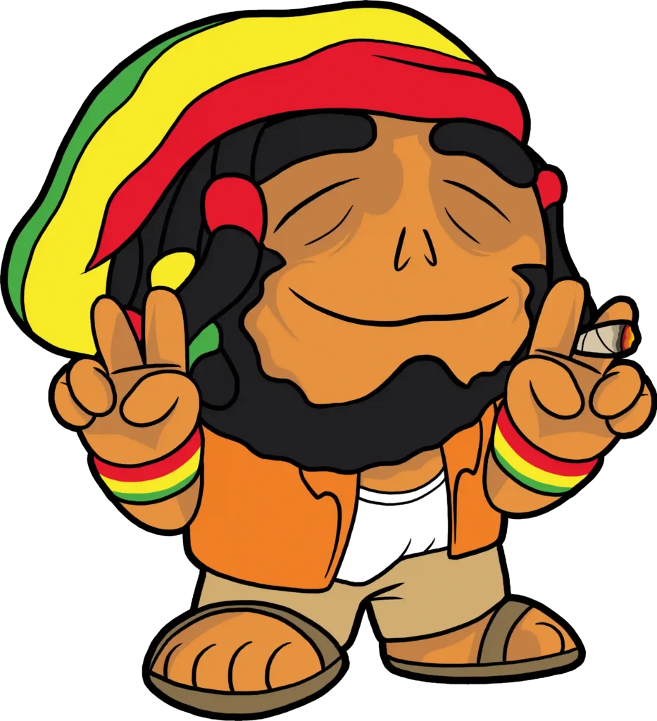 Ziggy character illustration for the Mad Party Games Weed category